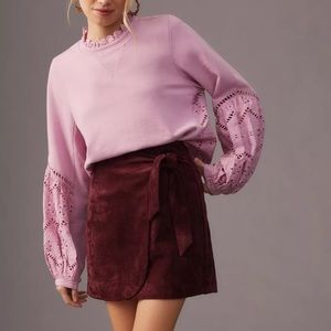 NWT Anthropologie Forever That Girl Eyelet Sweatshirt